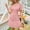 B97 Pink summer dresses for women Clearance Under $5, variant on Summer Smocked Waist Tiered Boho Lace Eyelet Mini Dresses for Women Vacation Dresses Under $10 Casual Loose Short Sleeve V Neck Holiday Church Dress