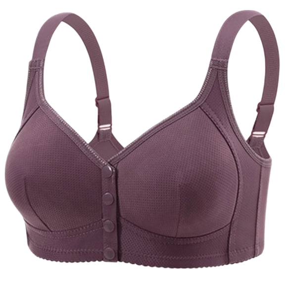 SPZTSX Womens Plus Size Front Closure Wireless Bras Push Up Breathable Shaping Vest Style Sleep Everyday Bra