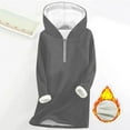 thumbnail image 2 of safuny Wearable Blanket Zip Up Hoodie Oversized Fleece Line Hoodie Long Sleeves Heavyweight Cozy Sweatshirt Gray _a M, 2 of 3