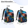 thumbnail image 3 of Lsque Ice Blue Ocean Sea Turtle Pattern Canvas Daypack, Durable Backpack, High-quality Versatile Backpack,Vintage Compact Backpack-Medium, 3 of 6