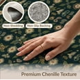 thumbnail image 6 of ODIKA 8'x10' Dark Green Floral Washable Area Rug Intricate Botanical Motifs With Ornate Border Design for Living Room, Under Sectional, Family , Durable, Non-Slip, 6 of 7