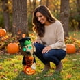 thumbnail image 5 of Halloween Frankenstein Dog LED Light, 7.87 Inch Resin Glowing Dog Figurine with Pumpkin, Indoor Outdoor Decor for Porch Mantel Party Home, 5 of 5
