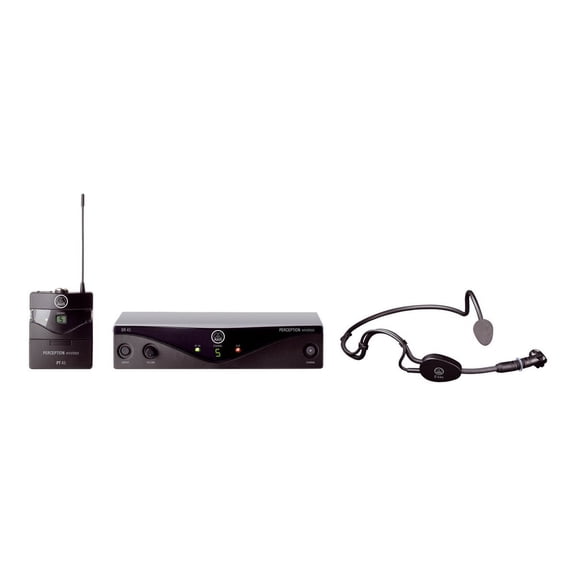 AKG Perception Wireless 45 Microphone System, Black, 16.93" x 13.35" x 3.11"