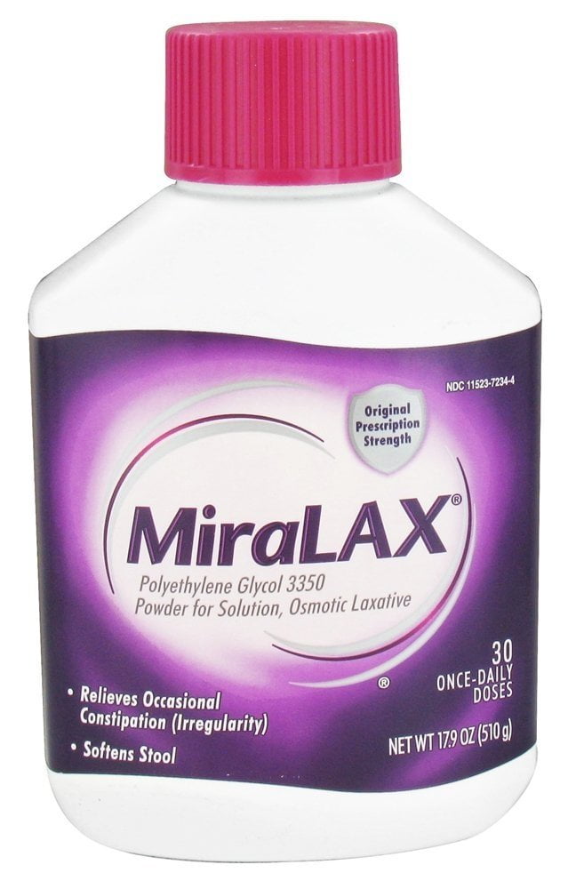 MiraLAX 30 Day Laxative Powder 17 9 oz (Pack of 2) Walmart com MiraLAX 30 Day Laxative Powder 17 9 oz (Pack of 2) Walmart com