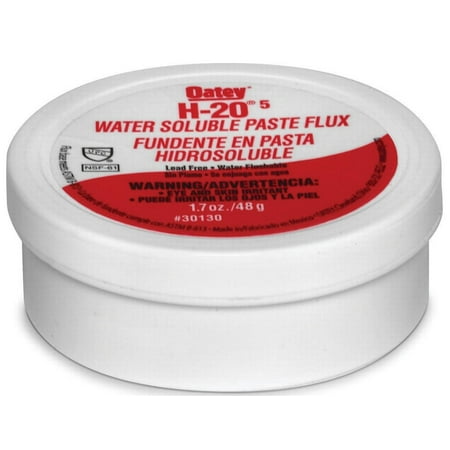 

Oatey 30130 Water Soluble Flux 1.7 oz Paste Off-White to Light Yellow
