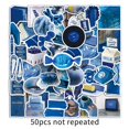 thumbnail image 2 of Paquete de pegatinas azules de vinilo impermeable estilo anime, 50 unidades, 2 of 3