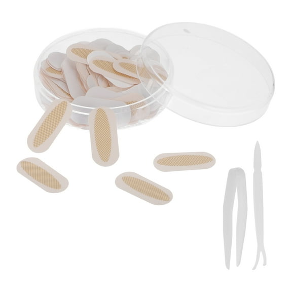 Unique Bargains 1 Set Waterproof Mesh Eyelid Tape for Dating Shopping Large Skin Color Synthetic Fiber