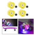 thumbnail image 1 of 4x Roues de Planche à Roulettes Lumineuses à DEL Cruiser Longboard Lueur Nuit Extérieur Jaune, 1 of 10