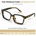 thumbnail image 4 of RESJOK 3 Pack Tortoiseshell Reading Glasses  Blue Light Blocking Readers Oversize Oprah Square Anti Glare Reading Glasses for Women & MenEyestrain Spring Hinge Trending Eyeglasses Lightweight, 4 of 8