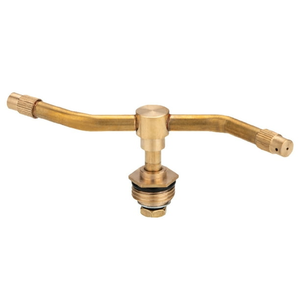 Aspersor giratorio automático de cobre, boquilla de 2 o 4 puntas, dispositivo de riego giratorio automático de 4 puntos, riego de jardín