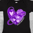 thumbnail image 4 of Inktastic Epilepsy Awareness Purple Ribbon Around Heart Boys or Girls Baby Bodysuit, 4 of 5