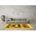 thumbnail image 3 of Ahgly Company Indoor Rectangle Abstract Yellow Contemporary Area Rugs, 6' x 9', 3 of 4