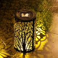 thumbnail image 3 of Solar Lantern Lights, Outdoor Hanging Lamp for Patio, IP54 Waterproof Garden Light Cylinder Tree Lanterns, 3 of 5