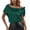 Green, variant on Conairie Off The Shoulder Top For Womens Short Sleeve Solid Loose Shirts Comfy Soft Summer Fashion Casual Blouses Black L