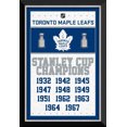 thumbnail image 1 of Toronto Bannière des Championships Toile Encadrée - Stanley Cup Wins, 1 of 3