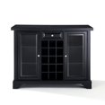 thumbnail image 6 of Freestanding Bar Cabinet with Sliding Top - Black Tempered Glass, Adjustable Shelves, Wine Rack, 6 of 10