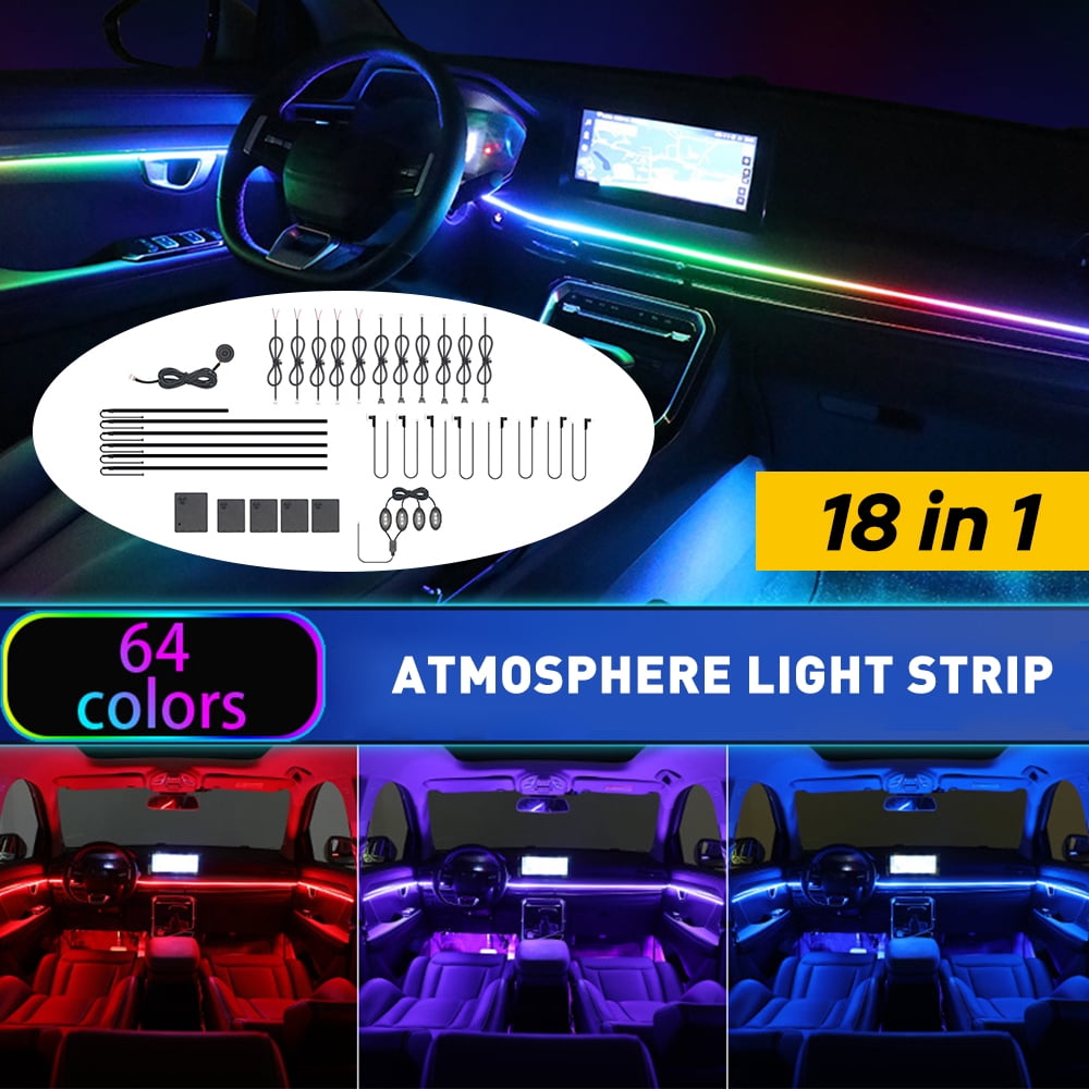 RGB Auto Innenraum Ambient Lights Symphony LED Musik Sync Acryl Guide  Glasfaser