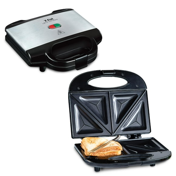 Sandwichera T-Fal Compact de acero inoxidable 625W negra