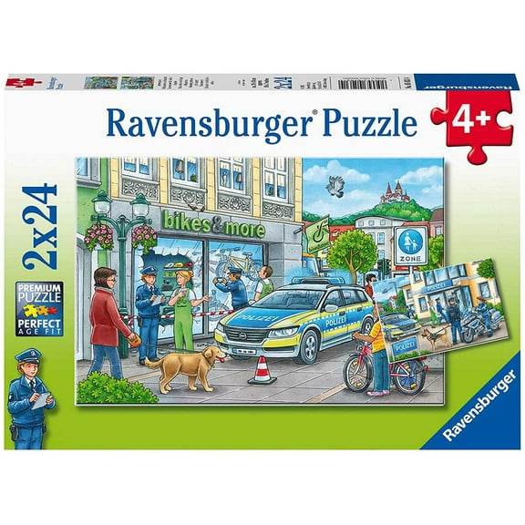 Ravensburger - Police at Work! - 24 Piece Floor Jigsaw Puzzle for Kids