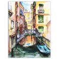 thumbnail image 2 of Pont de Rencontre du Canal de Venise - Impression sur Toile de Paysage Urbain, 2 of 3