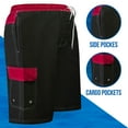 thumbnail image 6 of North 15 Men's Microfiber Swim Trunks with Cargo Pocket-6110-Blk-Rd-3XL, 6 of 8