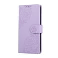 thumbnail image 5 of ELEHOLD Case for Google Pixel 9 / 9 Pro, Flower Embossed Flip Leather Wallet Phone Case with 3 Card Slots & Wrist Strap,Purple, 5 of 7