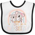 thumbnail image 3 of Inktastic Little Sister Newborn Baby Girls’ Boys or Girls Baby Bib, 3 of 4