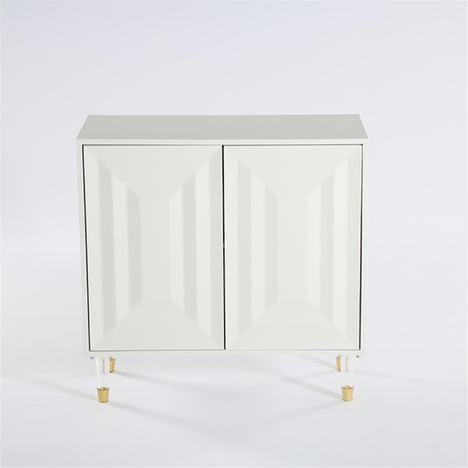 Demi Bonn 63" Sideboard Buffet Storage Cabinet with 4 Doors, Modern Credenza Accent Cabinet for Kitchen Entryway Living Dining Room, White