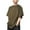 Green, variant on Men's Summer Textured Suede Short Sleeve T-Shirt with Split Splicing, Vintage Design, Loose Fit, Ideal for Couples, for Casual & Special Occasions, Sizes M XXL