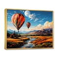 thumbnail image 2 of Designart "Orange Hot Air Ballon Bold horizon I" Hot Air Balloon Floater Framed Canvas Print, 2 of 7