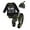 Black, variant on Newborn Baby Boy Clothes Letter Long Sleeve Romper Pants Hat 3PCS Outfits Set Black 6-9 Months