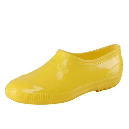 

NECHOLOGY Women Steel Toe Boots Wear- Men s Women s Garden Summer Rain Outdoor Boots Shoes Water Shoes Child Gumboots Yellow 8