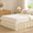 Cream Yellow(layered), variant on W Wrap Around Black Twin Size Bed Skirt 14 Inch Drop, Elastic Dust Ruffle Easy to Put On, Solid Bedskirt Polyester Fabric Machine Washable Dryable and Ironable