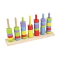 thumbnail image 4 of HILABEE Wooden Color Sorting Stacking Toy Counting Game for Birthday Gift Boys Girls 5 Colors, 4 of 9