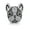 Black, variant on Boston Terrier Frenchie Dog Charm European Bead CZ Sterling Silver Ginger Lyne Collection