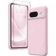 thumbnail image 1 of KOMI for Google Pixel 8 Case, Liquid Silicone Case with 2X Screen Protectors, Full Body Protective Cover, Shockproof, Slim Phone Case, Anti-Scratch Soft Microfiber Lining 6.2", Hot Pink, 1 of 5