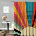 thumbnail image 2 of Orinice Rainbow Colors Bathroom Decor Set with Abstract Pattern, Polyester Fabric Shower Curtain Set for Bathroom Decoration with Hooks 36x72, 2 of 7