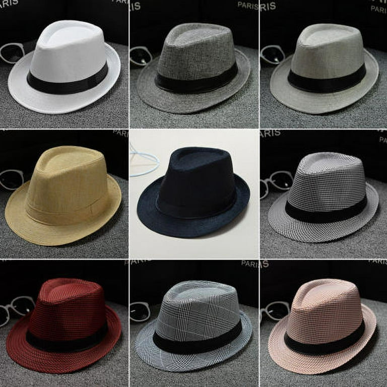 Jkerther unisex Hat Classical Wide Brim Hat Men Vintage Top Jazz Hat Autumn Winter Bowler Sombrero Felt Cap, adult Unisex, Size: One size, Black