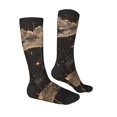 thumbnail image 3 of Picia Women Crew Soft Moisture-wicking Socks Starry Night Black Sheep Pattern Design Cotton Socks, One Size fit All, 3 of 9