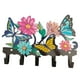thumbnail image 2 of Gancho para llaves con flores de mariposa y 5 ganchos para montaje en pared, decoración de pared, accesorio para el hogar, moderno llavero para pasill, 2 of 9