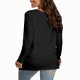 thumbnail image 5 of Women's Long Sleeve V Neck T Shirt Soft Comfy Casual Sleep Pajama Top, 5 of 6