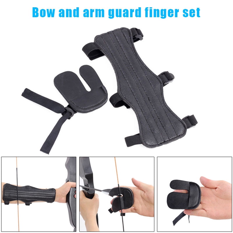 Double Layer Finger Tab Fingertabs Archery Arm Guard Protector