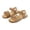 Khaki, variant on Ruyang Toddler Girls Flower Beach Flat Sandals Adjustable Straps Dress Shoes Open Toe Sandal for Wedding Party Vacation