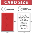 thumbnail image 2 of To The Best Mom In The Whole World - Happy Mother's Day Card For Mom, Stepmom, Aunt, Grandma, Women - Mothers Day Gifts For Mom Card with Red Envelope From Daughter, Son, Husband, Kids, 2 of 9