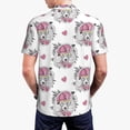 thumbnail image 5 of Vsdgher Cartoon Poodle Dog Print Men's Short Sleeve Stretch Polo Shirt, Moisture-Wicking Performance Polo Shirt, 5 of 8