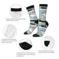 thumbnail image 4 of Honeii Swan Princess On Lake Print Adult Socks,Crew Socks,Casual Calf Socks,Daily Wear Socks for Men & Women, Perfect for Sports, Casual and Everyday Use, 4 of 6