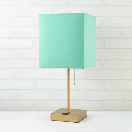 - Urban Shop Fabric Mint Shade Metallic Base Lamp