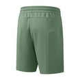 thumbnail image 6 of Men Shorts Solid Color Casual Beach Daily Outdoor Shorts Chores Para Hombre Green 2XL, 6 of 6