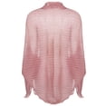 thumbnail image 5 of LiiYii Women's Elegant Chiffon Wrapped Cape Shawl Shurg Sweater Sun Protective Bathing Suit Cover Up Dusty Pink One Size, 5 of 7