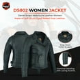 thumbnail image 2 of Daniel Smart womens motorcycle jackets Premium Biker Leather Jacket with Grommet detailing with lace Design, 2 of 7